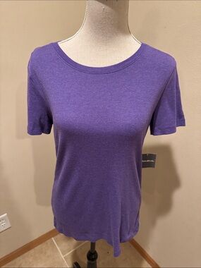 Eddie Bauer Purple Short-Sleeve Crewneck Tee